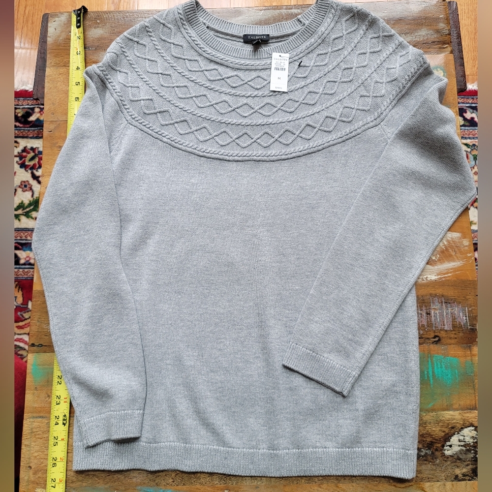 Talbots Gray Sweater M